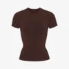 Smoothing Slim-fit Stretch-woven T-shirt -Reisi Clothing Shop R04160618 COCOA M