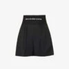 ALEXANDER WANG Safari Logo-print High-rise Cotton-blend Shorts 2 ALEXANDER WANG Safari Logo-print High-rise Cotton-blend Shorts -Reisi Clothing Shop R04160687 BLACK M