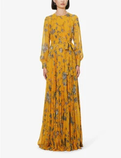 Erdem Lindsay Floral-print Chiffon Maxi Dress -Reisi Clothing Shop R04160730 OPHELIAVINECUMIN ALT02