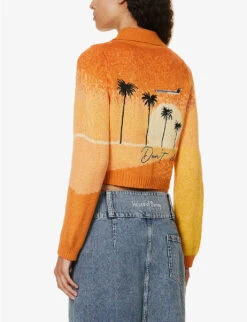 Golden Hour Tripper Landscape-intarsia Knitted Cardigan -Reisi Clothing Shop R04161069 MULTI ALT03