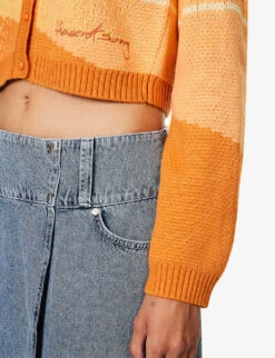 Golden Hour Tripper Landscape-intarsia Knitted Cardigan -Reisi Clothing Shop R04161069 MULTI ALT04