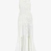 Broderie-anglaise Tiered-hem Cotton Maxi Dress