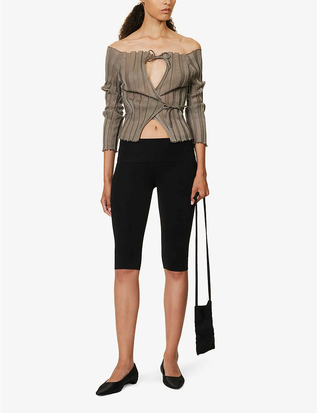 Katrine Wrap-front Ribbed Cotton-blend Cardigan 3 Katrine Wrap-front Ribbed Cotton-blend Cardigan - Image 2