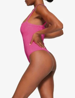 Terry Lounge Scoop-neck Stretch-modal Bodysuit -Reisi Clothing Shop R04164392 WATERMELON ALT02