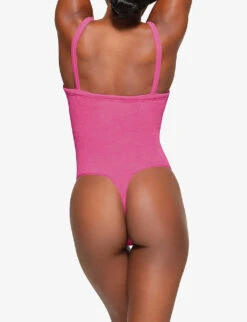 Terry Lounge Scoop-neck Stretch-modal Bodysuit -Reisi Clothing Shop R04164392 WATERMELON ALT03