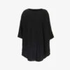 Short-sleeved Relaxed-fit Stretch-silk Top -Reisi Clothing Shop R04164423 BLACK M