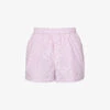 Striped High-rise Cotton-poplin Shorts -Reisi Clothing Shop R04164428 STRIPE0005 M