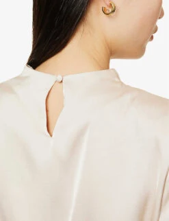 Jayda Tie-waist Woven Mini Dress -Reisi Clothing Shop R04164473 OYSTER ALT05