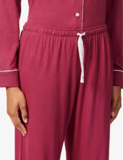 Lara Long-sleeved Stretch-modal Pyjama Set -Reisi Clothing Shop R04164711 PINK ALT03