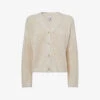 Reiss Adeena Button-through V-neck Linen And Cotton-blend Cardigan 1 Reiss Adeena Button-through V-neck Linen And Cotton-blend Cardigan -Reisi Clothing Shop R04164806 NEUTRAL M