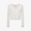 Reiss Celia Ribbed V-neck Linen-blend Cardigan
