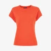 Whistles Ember Patch Pocket Linen And Cotton T-shirt -Reisi Clothing Shop R04165061 RED M