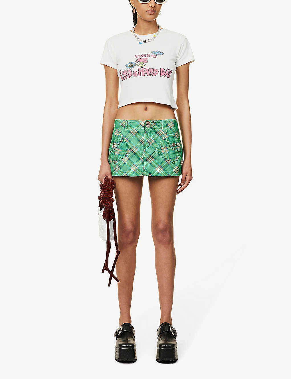 ERL Graphic-print Cropped Cotton-jersey T-shirt 4 ERL Graphic-print Cropped Cotton-jersey T-shirt - Image 2