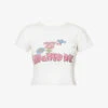 ERL Graphic-print Cropped Cotton-jersey T-shirt