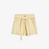 Ted Baker Danikii Self-tie Stretch-denim Shorts -Reisi Clothing Shop R04165570 LTYELLOW M