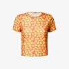 It's Now Cool Floral-print Short-sleeved Mesh T-shirt -Reisi Clothing Shop R04165818 SANCHO M