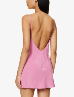 Xena V-neck Silk Nightdress -Reisi Clothing Shop R04165825 FOXGLOVE ALT02