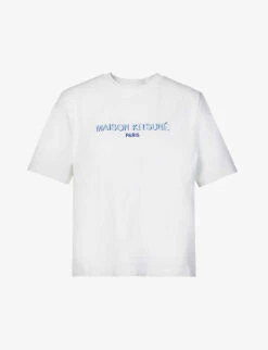 Brand-embroidered Ribbed-trim Cotton-jersey T-shirt