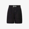 Palm Angels Logo-patch High-rise Linen Shorts 2 Palm Angels Logo-patch High-rise Linen Shorts -Reisi Clothing Shop R04166266 BLACKBLACK M