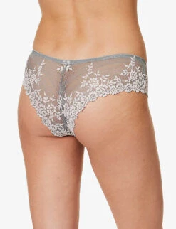 Wacoal Embrace Lace Stretch-lace Tanga Briefs -Reisi Clothing Shop R04167240 SMOKECRYSTALPINK ALT03
