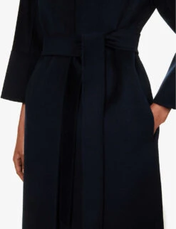 India Round-neck Wool Coat -Reisi Clothing Shop R04167342 MIDNIGHTBLUE ALT05