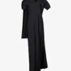 Vechornici Short-sleeved Wool And Silk-blend Maxi Dress -Reisi Clothing Shop R04168300 BLACK M
