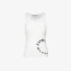 FIORUCCI Logo-print Ribbed Stretch-woven Top -Reisi Clothing Shop R04168332 WHITE M