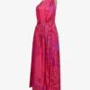 Reiss Mila Paisley-print One-shoulder Woven Midi Dress -Reisi Clothing Shop R04169017 PINK M