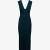 Reiss Jayla Cross-over Slim-fit Woven Midi Dress -Reisi Clothing Shop R04169032 TEAL M