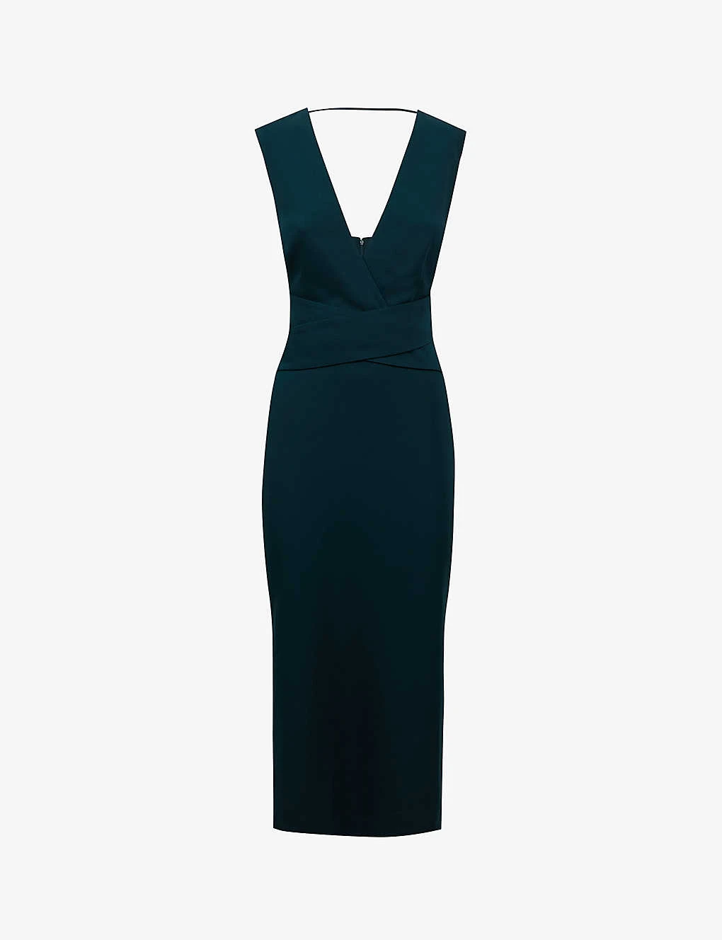 Reiss Jayla Cross-over Slim-fit Woven Midi Dress 3 Reiss Jayla Cross-over Slim-fit Woven Midi Dress
