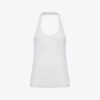 Reiss Molly Halter-neck Fitted Cotton-blend Vest -Reisi Clothing Shop R04169173 WHITE M