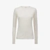 Reiss Mai Exposed-seamed Woven-blend T-shirt 1 Reiss Mai Exposed-seamed Woven-blend T-shirt -Reisi Clothing Shop R04169174 IVORY M