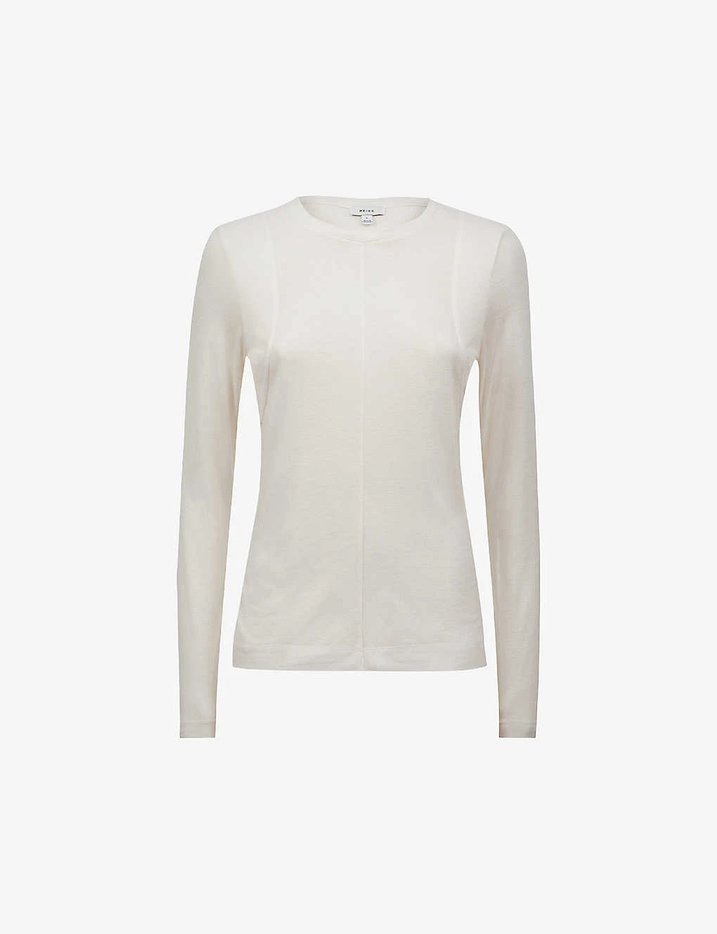 Reiss Mai Exposed-seamed Woven-blend T-shirt 3 Reiss Mai Exposed-seamed Woven-blend T-shirt