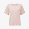 Reiss Sofia Patch-pocket Short-sleeve Cotton-blend T-shirt -Reisi Clothing Shop R04169181 PINK M