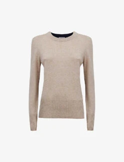 Reiss Addison Colour-blocked Wool-blend Jumper