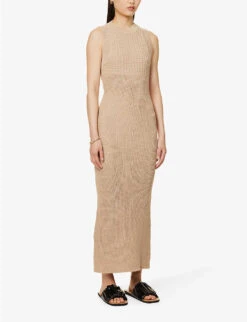 Exclusive Sutton Sleeveless Knitted Maxi Dress 10 Exclusive Sutton Sleeveless Knitted Maxi Dress -Reisi Clothing Shop R04169549 BEIGE ALT02