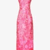 Floral-embroidered Corseted Woven Midi Dress -Reisi Clothing Shop R04169920 TAFFY M