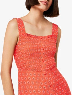 Whistles Macie Floral-print Woven Midi Dress -Reisi Clothing Shop R04171989 MULTICOLOURED ALT02