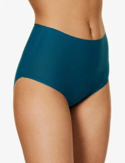 Chantelle Soft Stretch High-rise Stretch-woven Briefs -Reisi Clothing Shop R04172166 0BKORIENTALGREEN ALT02