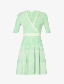 Nadya Ribbed Rayon-blend Mini Dress