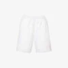 Sporty & Rich X Prince Brand-print Cotton-jersey Shorts -Reisi Clothing Shop R04173076 WHITERED M