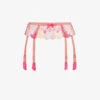 AGENT PROVOCATEUR Zuri Floral-embroidered Mesh Suspenders