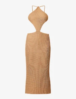 Exclusive Ariel Cut-out Organic-cotton Midi Dress