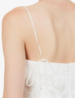 Zimmermann Raie Floral-lace Scalloped-edge Mini Dress -Reisi Clothing Shop R04174607 IVORY ALT04