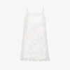Zimmermann Raie Floral-lace Scalloped-edge Mini Dress -Reisi Clothing Shop R04174607 IVORY M