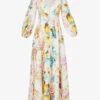 Zimmermann Halcyon Floral-print Linen Maxi Dress -Reisi Clothing Shop R04174631 SPLICED M