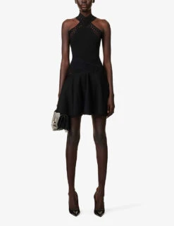 Cut-out Sleeveless Slim-fit Knitted Bodysuit -Reisi Clothing Shop R04179406 NOIRALAIA ALT01