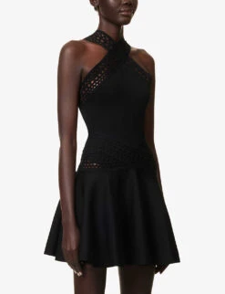 Cut-out Sleeveless Slim-fit Knitted Bodysuit -Reisi Clothing Shop R04179406 NOIRALAIA ALT02