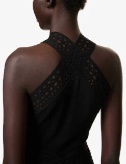 Cut-out Sleeveless Slim-fit Knitted Bodysuit -Reisi Clothing Shop R04179406 NOIRALAIA ALT04