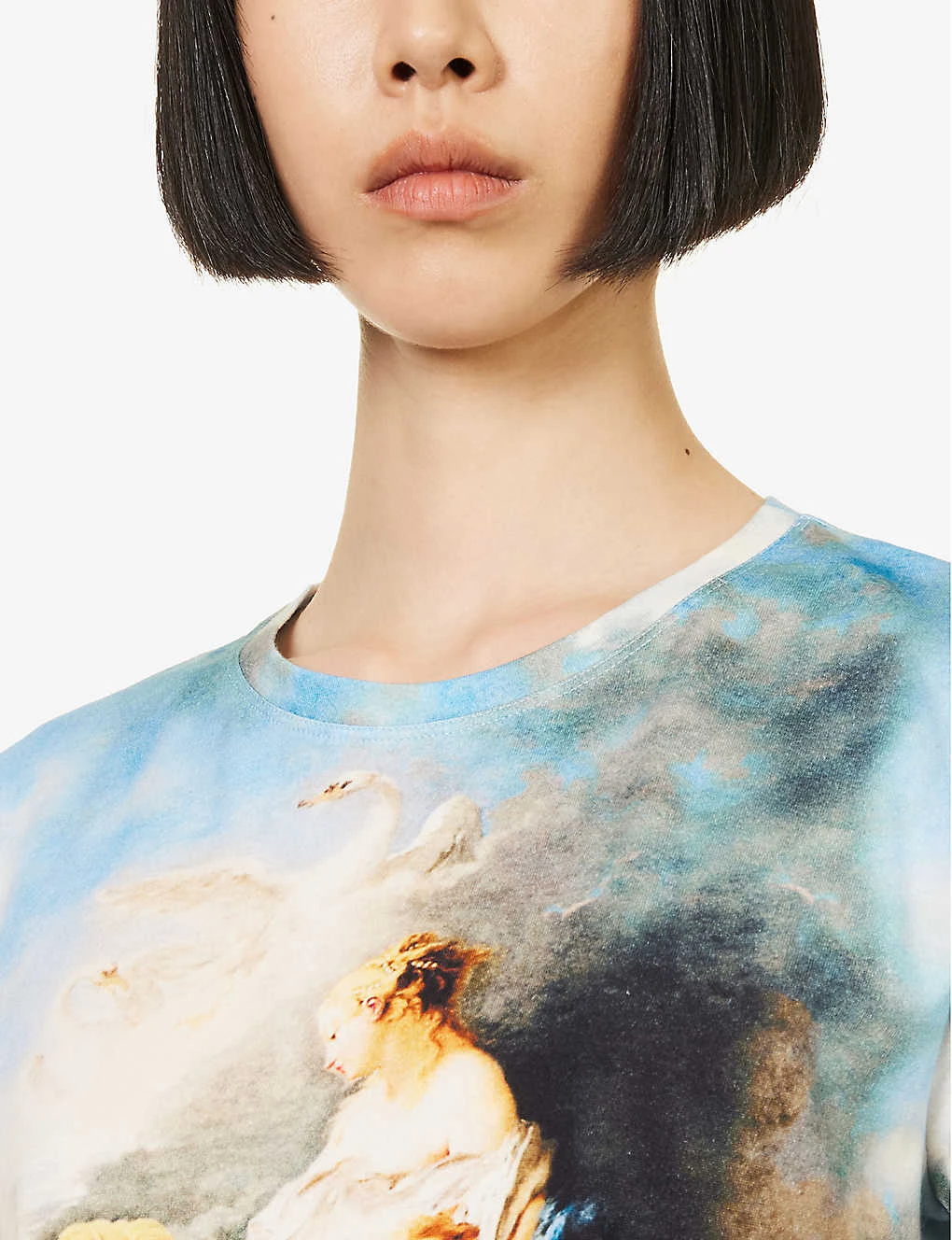 Roberto Cavalli Graphic-print Cropped Cotton T-shirt 7 Roberto Cavalli Graphic-print Cropped Cotton T-shirt - Image 5